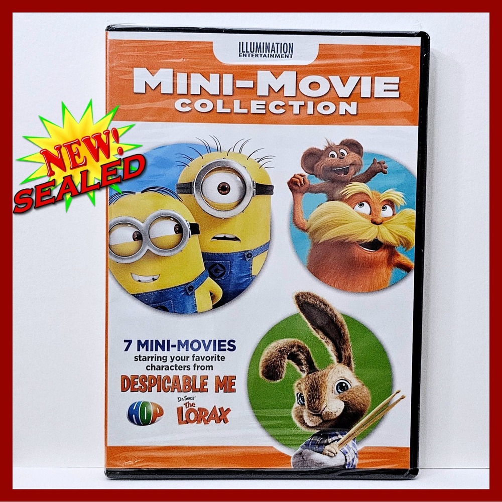 Illumination‎ Mini Movie Collection DVD Minions Despicable Me Lorax 7-Movies New